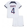 Paris Saint-Germain Manuel Ugarte #4 Bortedraktsett Barn 2023-24 Kortermet (+ korte bukser)